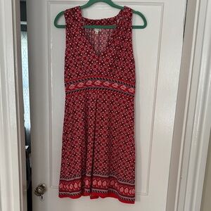 Max Studio Floral Red Sleeveless Dress, women’s medium